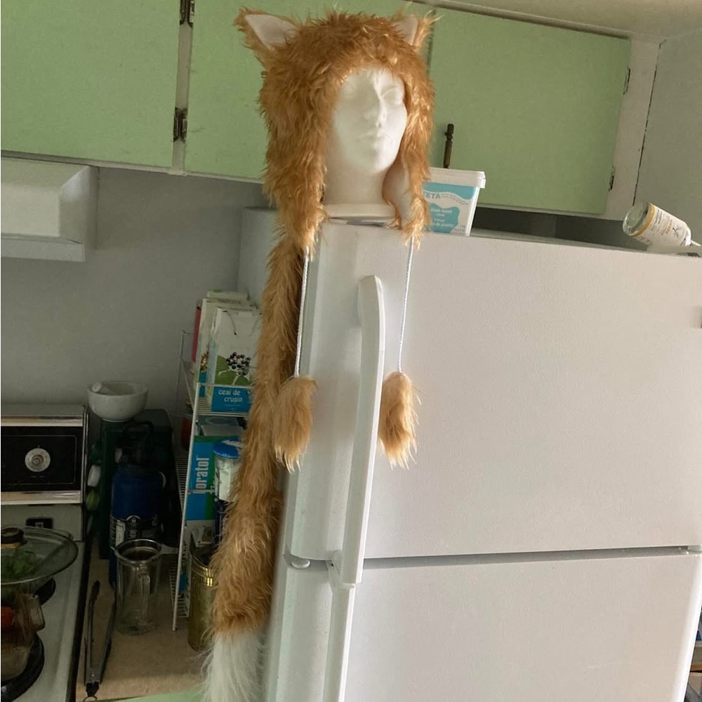 Furry Animal Hood with Paws